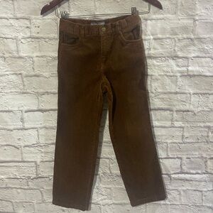 E-Land Cords American Classic Kids Boy Brown Corduroy Adjustable Pants Size 8